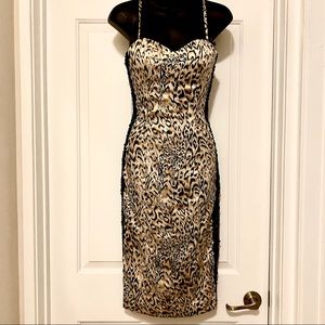 Jovani Leopard Cocktail Dress
